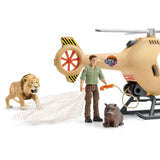Hélicoptère de sauvetage d'animaux sauvages Schleich