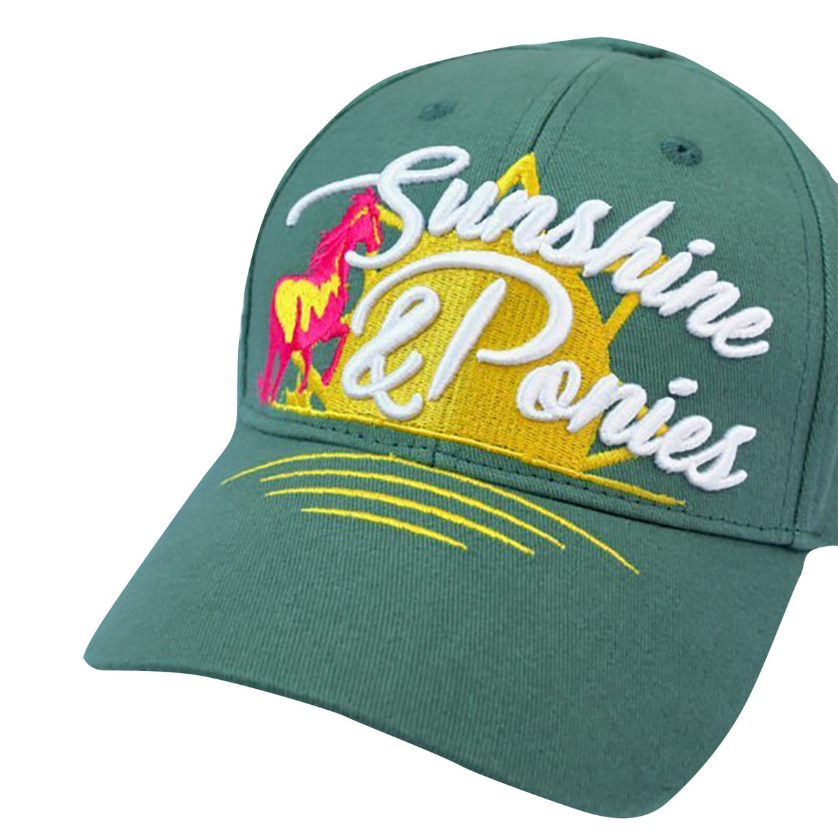 Chapeau équestre épicé de soleil et de poneys