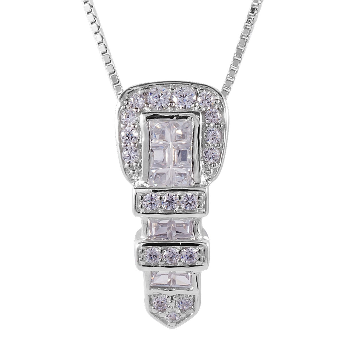 Kelly Herd Clear Ranger Style Buckle Necklace