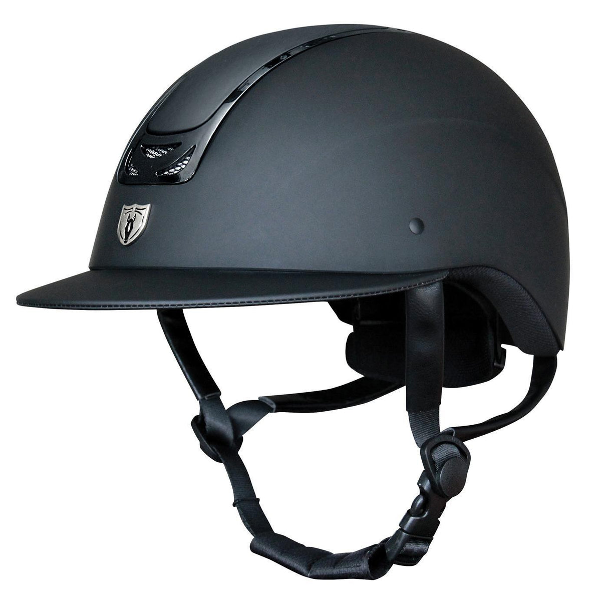 Tipperary Royal Wide Brim Helmet - Matte Black Gloss Trim