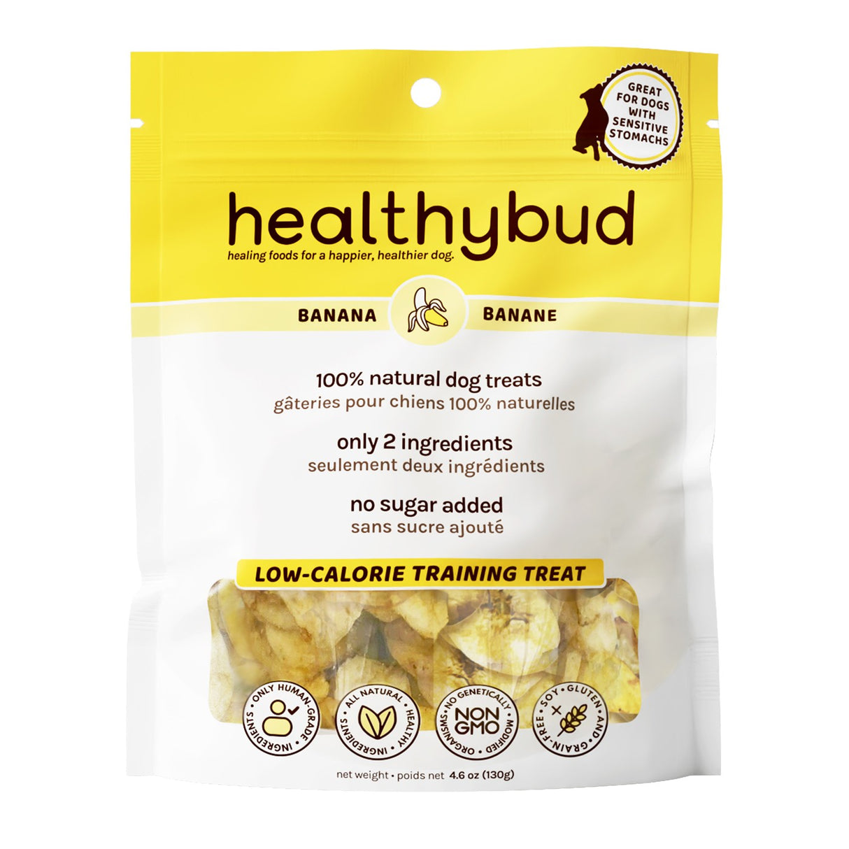 Healthybud Banana Chips Dog Treat 5.3 Oz