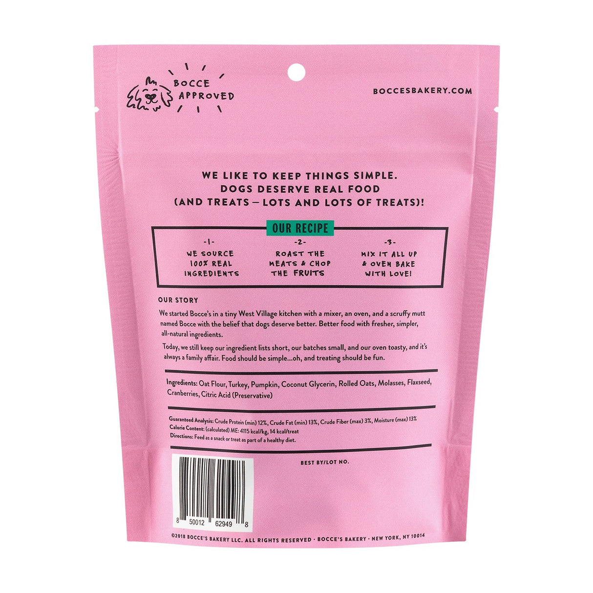 Bocce's Bakery Holiday Feast Dog Treats 6 Oz