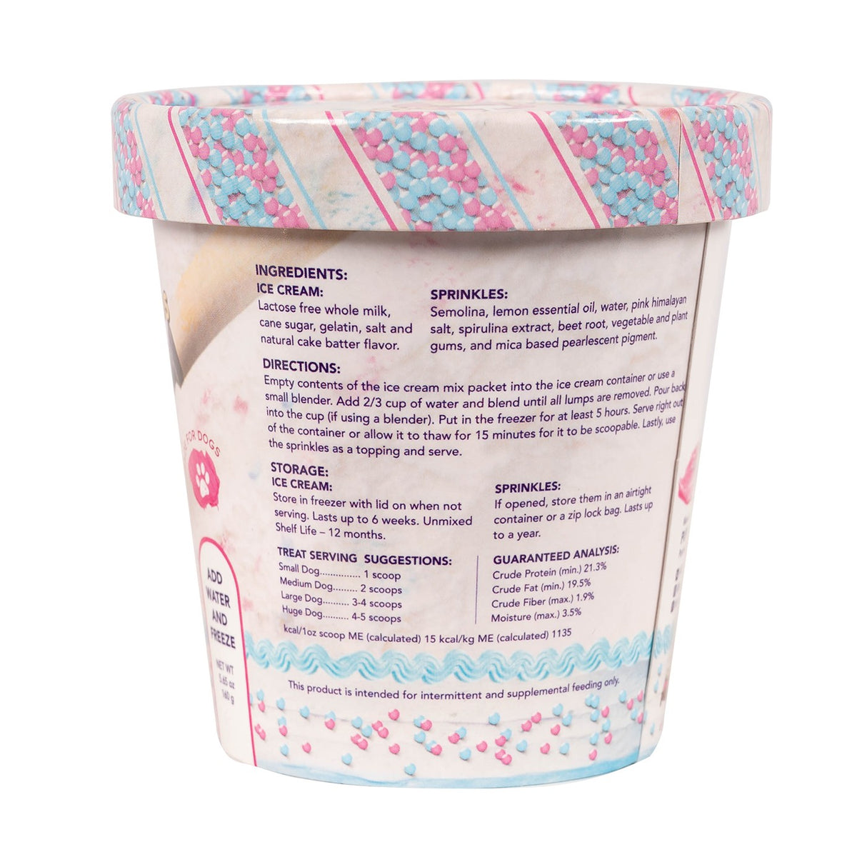 Puppy Scoops Birthday Cake Ice Cream Mix 4.65 Oz