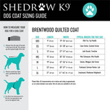 Shedrow K9 Brentwood Quilted Dog Coat