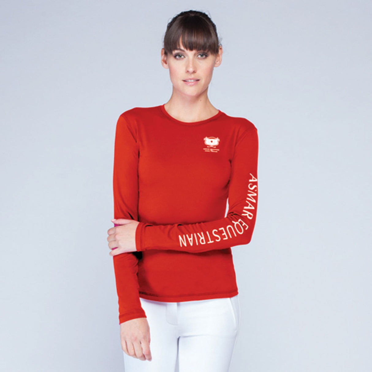 T-shirt durable à manches longues avec logo Asmar Equestrian