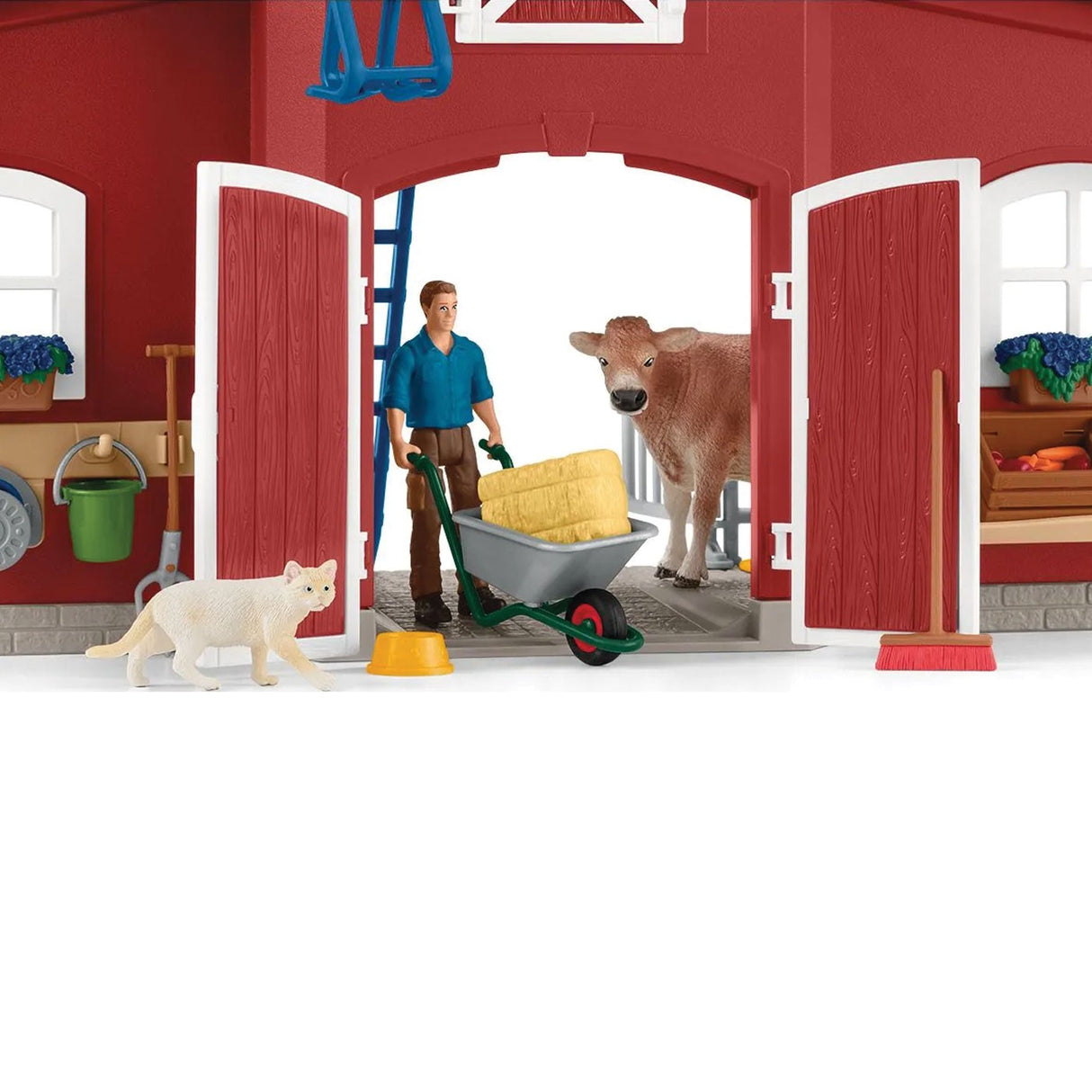 Grange rouge de la ferme Schleich