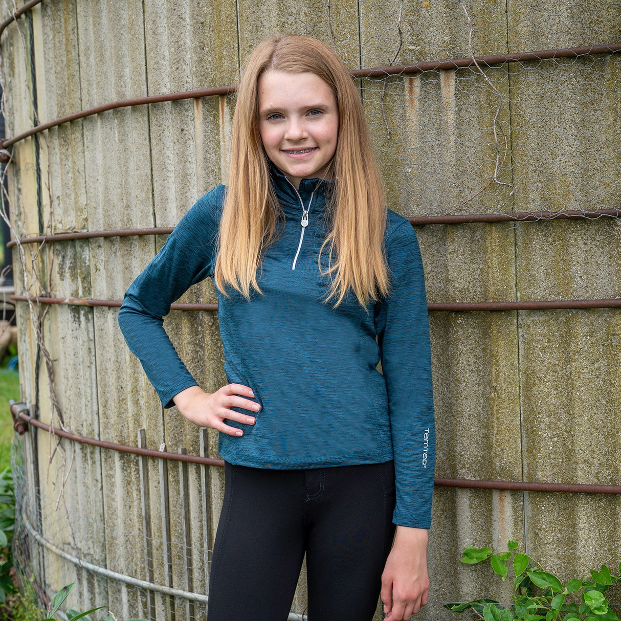 TemTeq Elisa Quarter Zip Performance Shirt - Enfants
