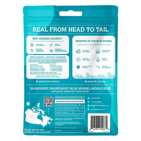 Gâteries pour chiens Charmy aux moules bleues 100 g