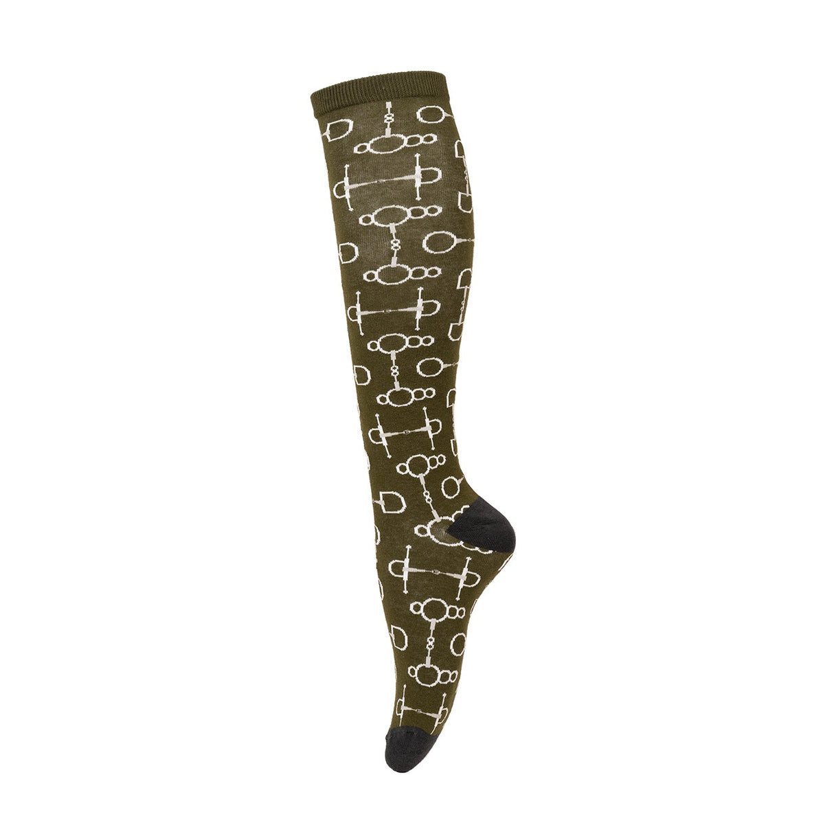 Quatre chaussettes blanches à motif de bits de profondeur profonde, chaussettes hautes