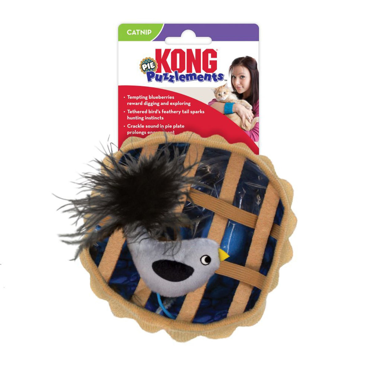 Kong Cat Puzzlements Pie W- Bird & Blueberries