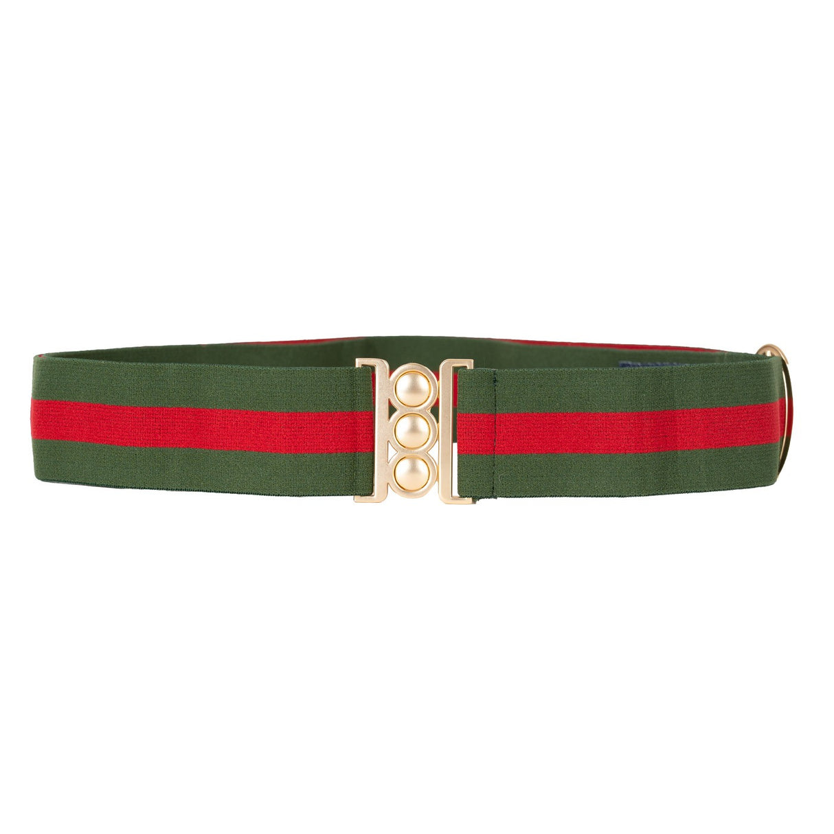 Cinto By Unbelt Hunter Tri-Stripe W- Gold Buckle