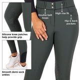 Pantalon d'équitation taille haute Elation Platinum Brooklyn