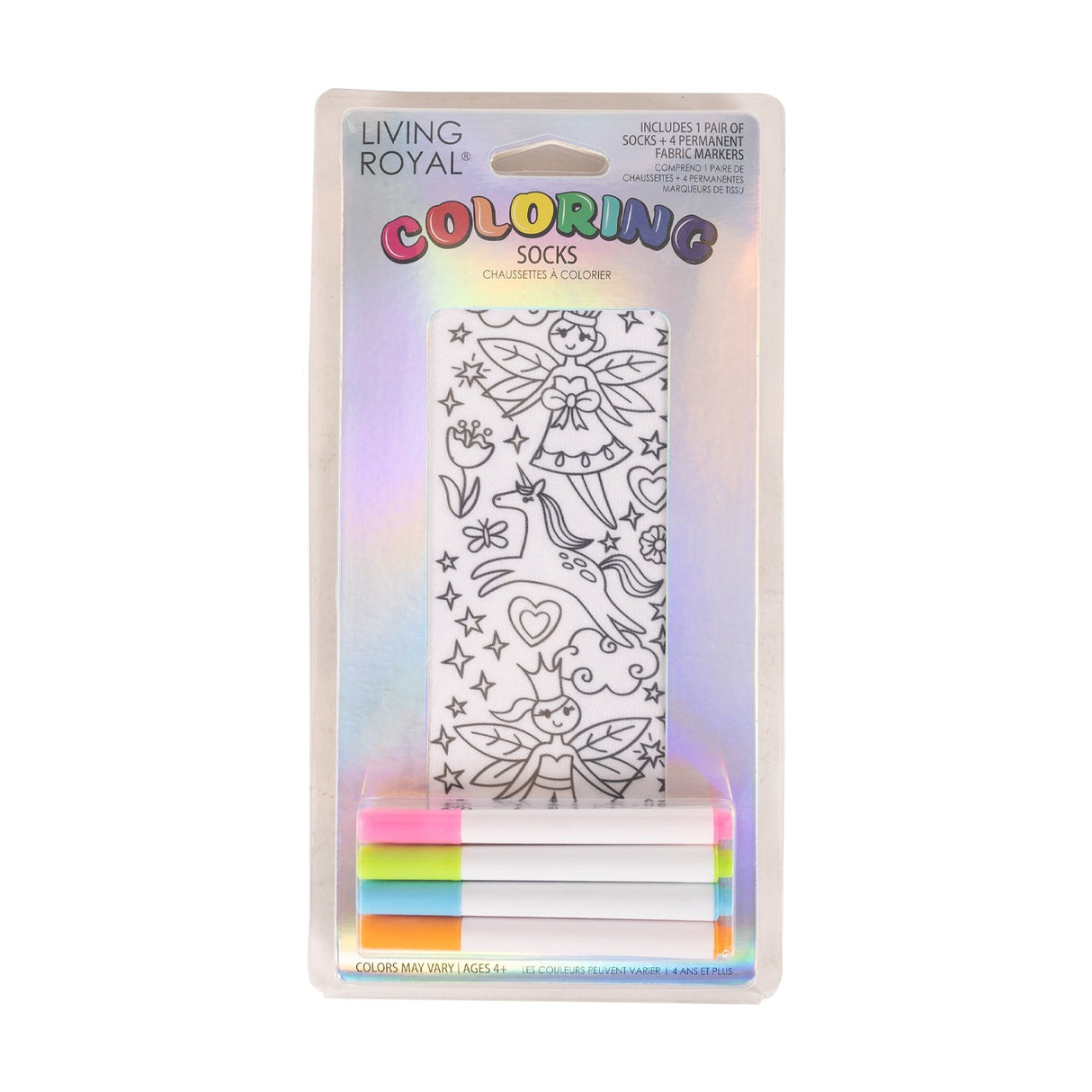 Living Royal Fairy Princess Colouring Ankle Socks