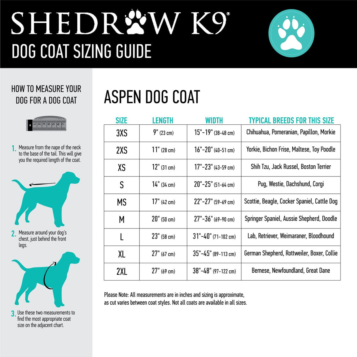 Shedrow K9 Aspen Dog Coat