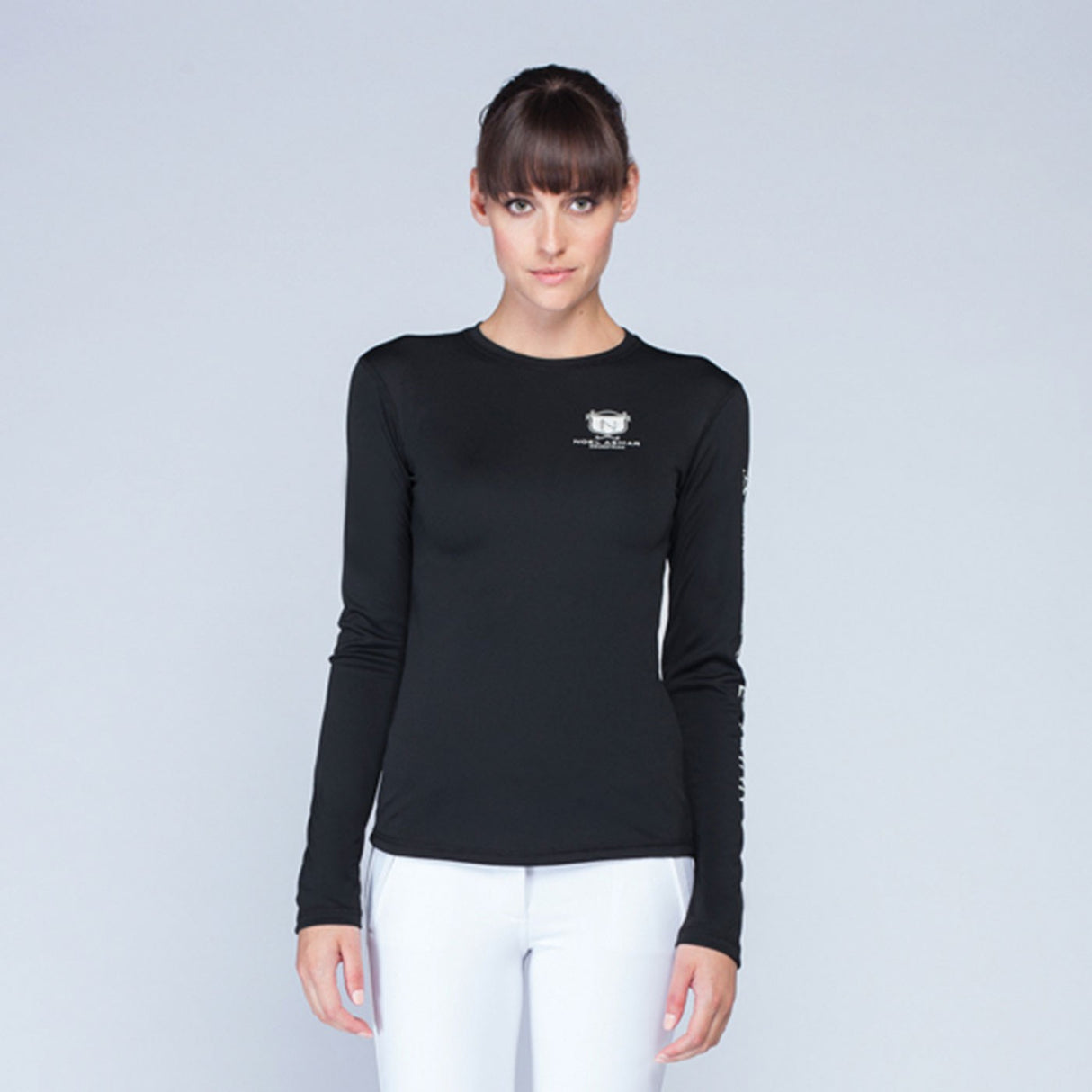 T-shirt durable à manches longues avec logo Asmar Equestrian