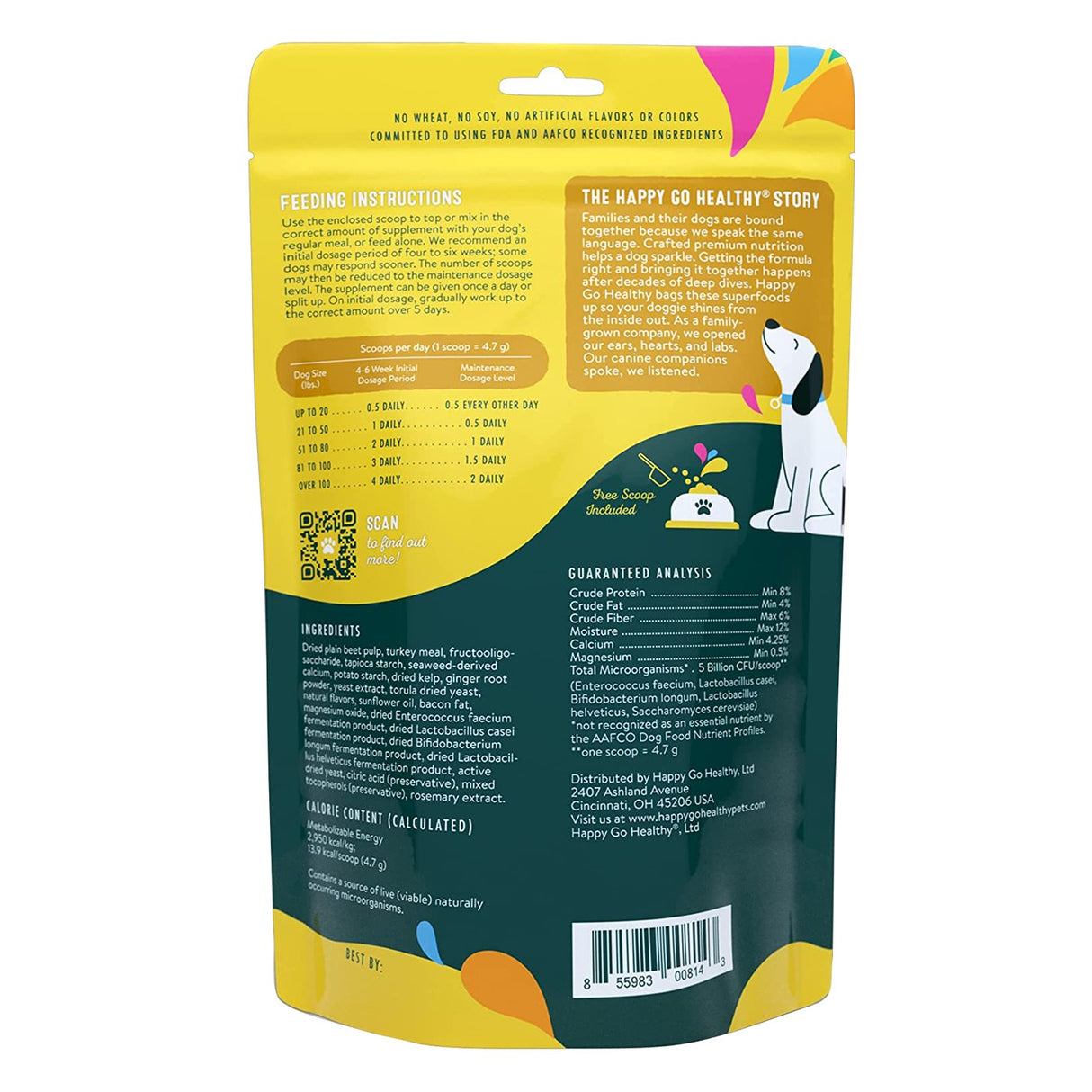 Happy Go Healthy Standard Gut Health Dog Supplement