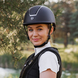 Tipperary Windsor Traditional Brim Helmet - Matte Black Chrome Trim