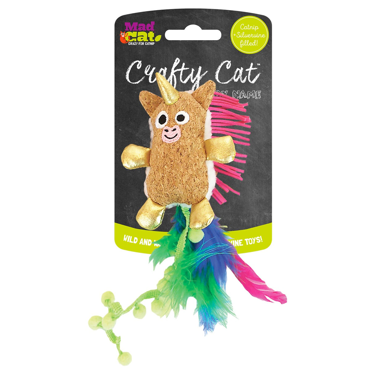 Mad Cat - Jouet pour chat licorne à pompon cabré