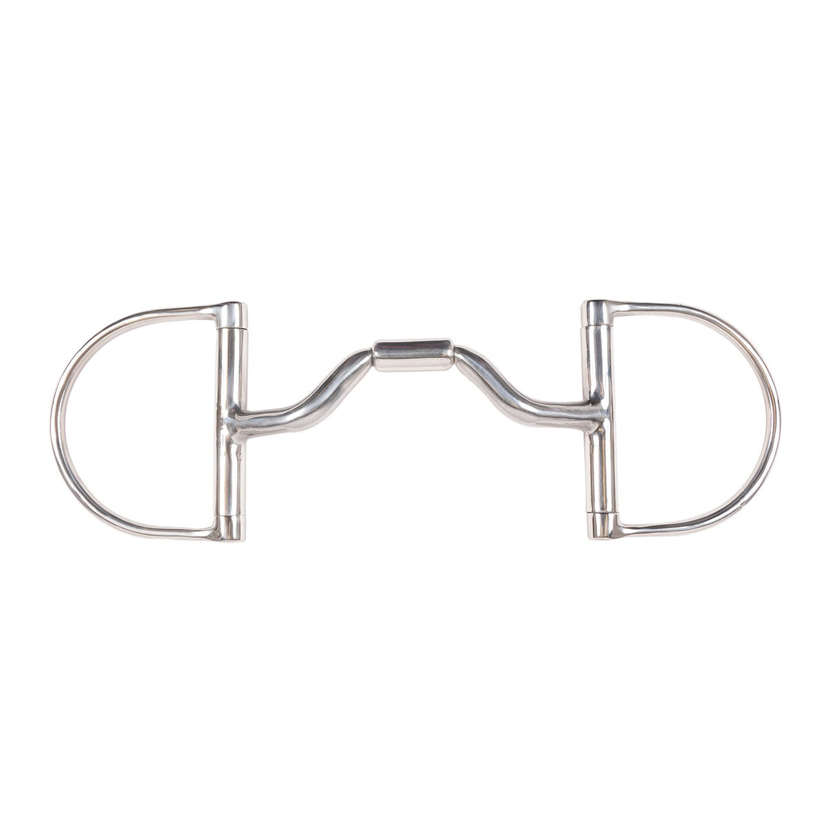 Metalab Dee Ring Snaffle Bit W- Ported Barrel - Copper Inlay