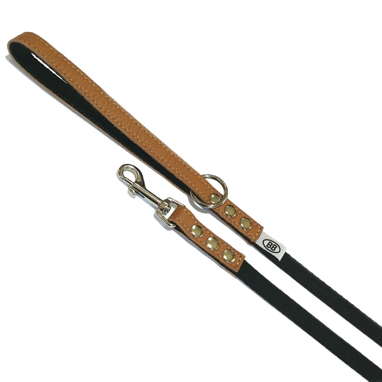Buddy Belt Accent Leather & Nylon Leash 1-2 In. x 4 Ft.