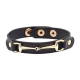 AWST Bracelet à mors en cuir végétalien