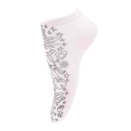 Living Royal Fairy Princess Colouring Ankle Socks