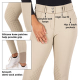 Pantalon d'équitation taille haute Elation Platinum Brooklyn