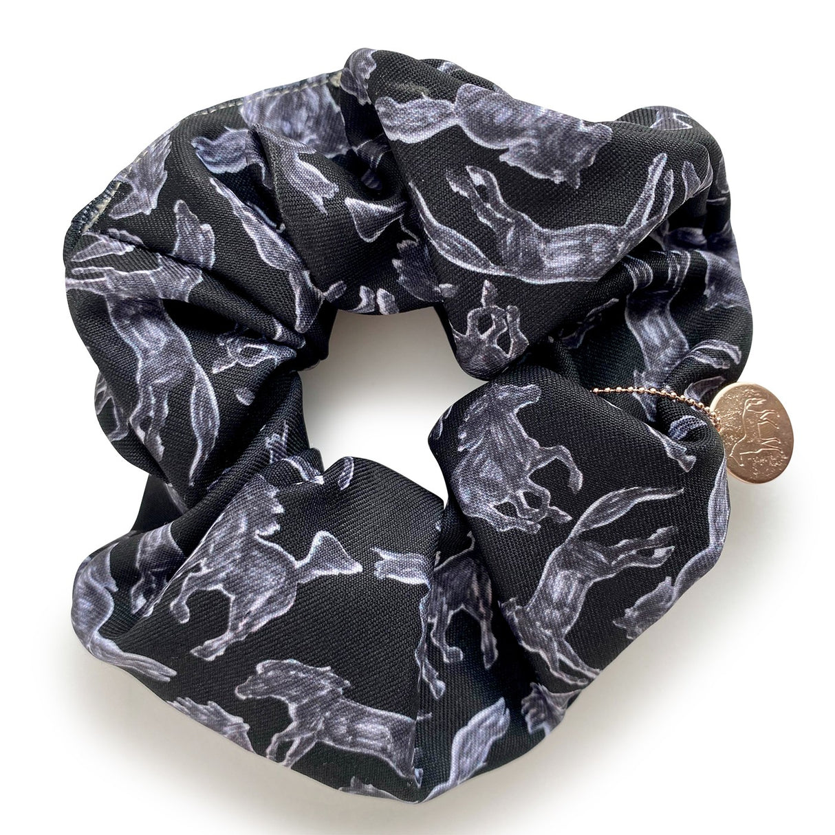 Spiced Equestrian Sketched Horse Scrunchie